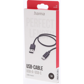 Кабель Hama H-201594 00201594 USB-A-USB-C 1м черный -2