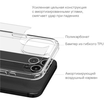 Чехол (клип-кейс) uBear для Apple iPhone 15 Real Case прозрачный (CS248TT61RL-I23) -6