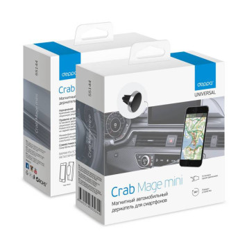 Держатель Deppa Crab Mage mini магнитный черный для смартфонов (55144) -1