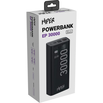 Мобильный аккумулятор Hiper EP 30000 30000mAh 3A QC PD 5xUSB черный (EP 30000 BLACK) -1