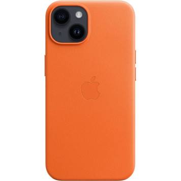 Чехол (клип-кейс) Apple для Apple iPhone 14 Leather Case with MagSafe A2906 оранжевый (MPP83ZM/A) -2