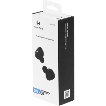 Гарнитура внутриканальные Harper HB-510 черный беспроводные bluetooth в ушной раковине (H00002183) -1