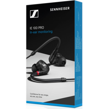 Наушники вкладыши Sennheiser IE 100 PRO 1.3м черный проводные в ушной раковине (508940) -1