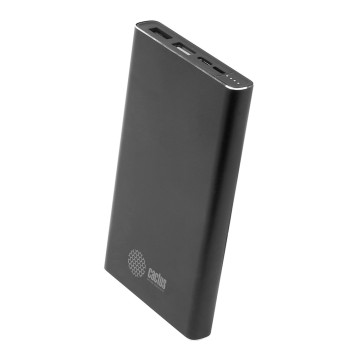 Мобильный аккумулятор Cactus CS-PBFSJT-10000 Li-Pol 10000mAh 2.1A+2.1A черный 2xUSB материал алюминий -3