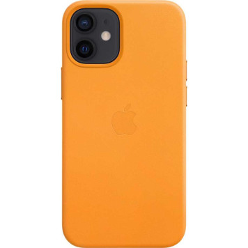 Чехол (клип-кейс) Apple для Apple iPhone 12 mini Leather Case with MagSafe золотой апельсин (MHK63ZE/A) -5