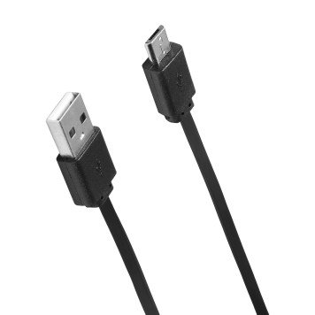 Кабель SunWind USB (m)-micro USB (m) 1м черный плоский -2