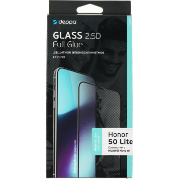 Защитное стекло для экрана Deppa 62827 для Honor 50 lite 2.5D 1шт. -1