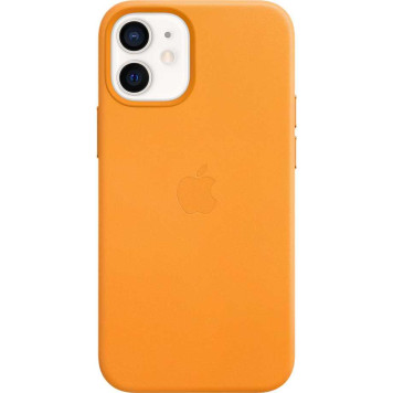 Чехол (клип-кейс) Apple для Apple iPhone 12 mini Leather Case with MagSafe золотой апельсин (MHK63ZE/A) -4