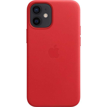 Чехол (клип-кейс) Apple для Apple iPhone 12 mini Leather Case with MagSafe красный (MHK73ZE/A) -5