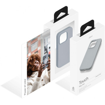 Чехол (клип-кейс) uBear для Apple iPhone 15 Pro Touch Mag Case with MagSafe серый (CS265MG61PTH-I23M) -4