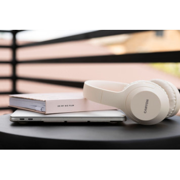 Гарнитура накладные Canyon BTHS-3 бежевый беспроводные bluetooth оголовье (CNS-CBTHS3BE) -8