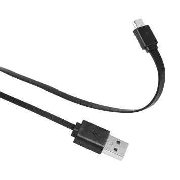Кабель SunWind USB (m)-micro USB (m) 1м черный плоский -4