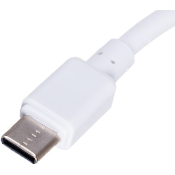 Кабель K-107 USB (m)-USB Type-C (m) 1.5м феррит.кольца белый коробка -1