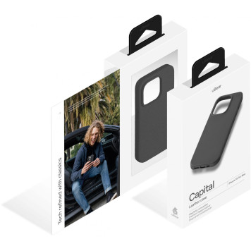 Чехол (клип-кейс) uBear для Apple iPhone 15 Pro Max Capital Case with MagSafe черный (CS307BL67PCP-I23M) -4