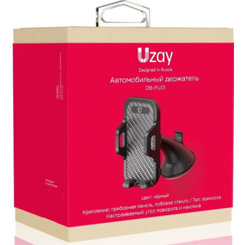 Держатель Uzay черный для смартфонов (UZ-DB-PU01-BK) -6