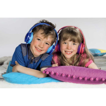 Наушники мониторные Hama Blink`n Kids 1.2м розовый проводные оголовье (00135664) -1