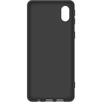 Чехол (клип-кейс) BoraSCO для Samsung Galaxy A01 Core Silicone Case черный (матовый) (39204) -4