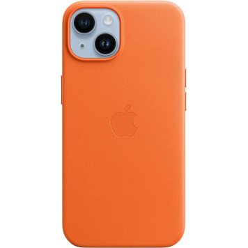 Чехол (клип-кейс) Apple для Apple iPhone 14 Leather Case with MagSafe A2906 оранжевый (MPP83ZM/A) -3