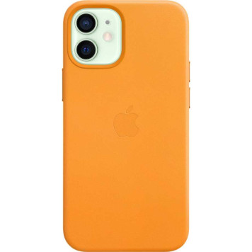 Чехол (клип-кейс) Apple для Apple iPhone 12 mini Leather Case with MagSafe золотой апельсин (MHK63ZE/A) -2