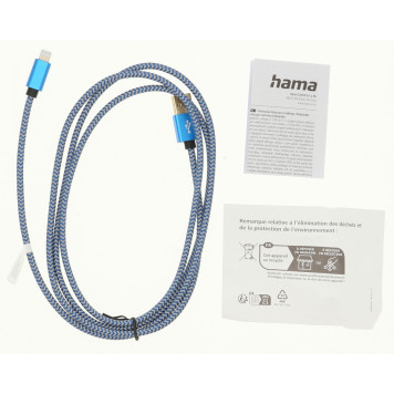 Кабель Hama H-201553 00201553 USB-A-Lightning MFI 1.5м синий -5