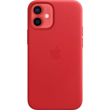 Чехол (клип-кейс) Apple для Apple iPhone 12 mini Leather Case with MagSafe красный (MHK73ZE/A) -3