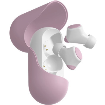 Гарнитура вкладыши Geozon Wave розовый/белый беспроводные bluetooth в ушной раковине (G-S08PNK) -1