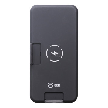 Мобильный аккумулятор Cactus CS-PBFSQT-10000 Li-Pol 10000mAh 3A+3A черный 1xUSB беспроводная зарядка -3