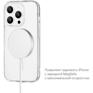 Чехол (клип-кейс) uBear для Apple iPhone 15 Real Mag Case with MagSafe прозрачный (CS252TT61RL-I23M) -6