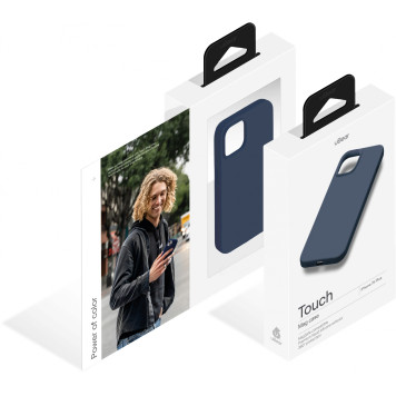 Чехол (клип-кейс) uBear для Apple iPhone 15 Plus Touch Mag Case with MagSafe темно-синий (CS271DB67TH-I23M) -4