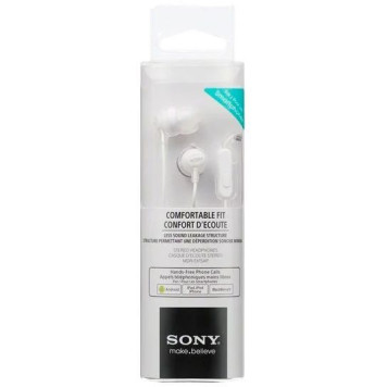 Гарнитура вкладыши Sony MDR-EX15AP 1.2м белый проводные в ушной раковине (MDR-EX15APW) -1