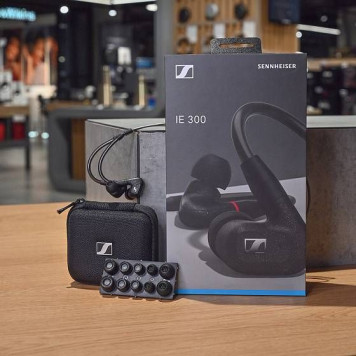 Наушники вкладыши Sennheiser IE 300 1.25м черный проводные крепление за ухом (509104) -8