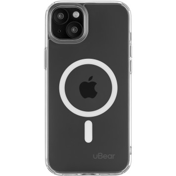 Чехол (клип-кейс) uBear для Apple iPhone 15 Plus Real Mag Case with MagSafe прозрачный (CS254TT67RL-I23M) -1