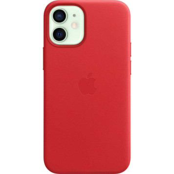 Чехол (клип-кейс) Apple для Apple iPhone 12 mini Leather Case with MagSafe красный (MHK73ZE/A) -2