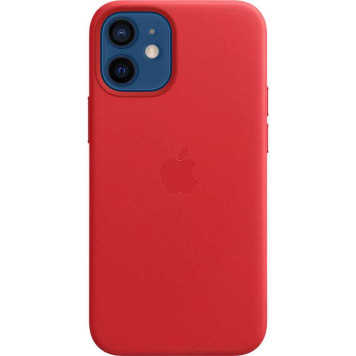 Чехол (клип-кейс) Apple для Apple iPhone 12 mini Leather Case with MagSafe красный (MHK73ZE/A) -1