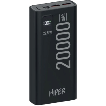 Мобильный аккумулятор Hiper EP 20000 20000mAh 3A QC PD 2xUSB черный (EP 20000 BLACK) 