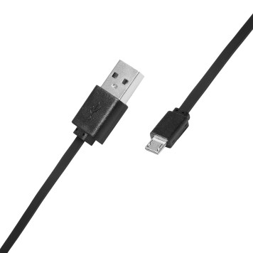 Кабель SunWind USB (m)-micro USB (m) 1м черный плоский -3