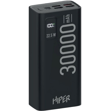 Мобильный аккумулятор Hiper EP 30000 30000mAh 3A QC PD 5xUSB черный (EP 30000 BLACK) 