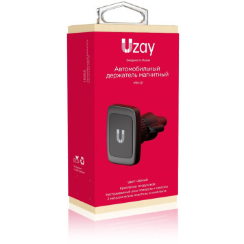 Держатель Uzay магнитный черный для смартфонов (UZ-MM-01-BK) -7