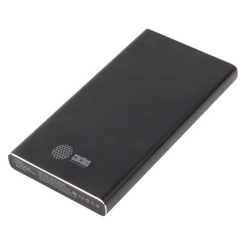 Мобильный аккумулятор Cactus CS-PBFSJT-10000 Li-Pol 10000mAh 2.1A+2.1A черный 2xUSB материал алюминий -1