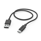 Кабель Hama H-201594 00201594 USB-A-USB-C 1м черный