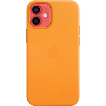 Чехол (клип-кейс) Apple для Apple iPhone 12 mini Leather Case with MagSafe золотой апельсин (MHK63ZE/A) -3