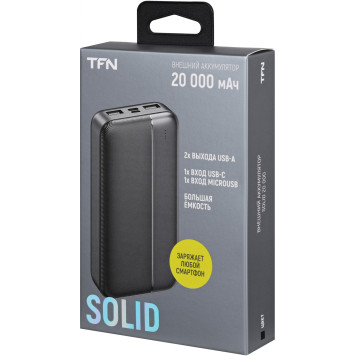 Мобильный аккумулятор TFN Solid PB-282 20000mAh 2.1A черный (TFN-PB-282-BK) -7