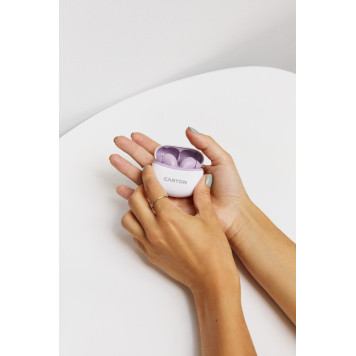 Гарнитура вкладыши Canyon TWS-5 фиолетовый беспроводные bluetooth в ушной раковине (CNS-TWS5PU) -6