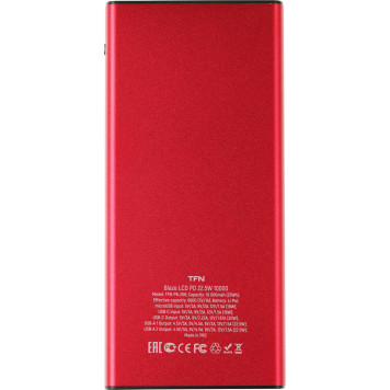 Мобильный аккумулятор TFN Blaze 10000mAh PD 5A красный (TFN-PB-268-RD) -6