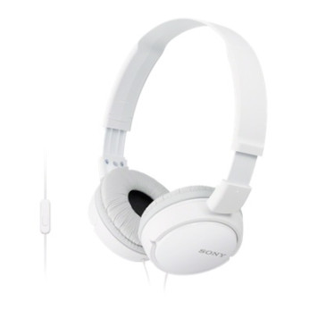 Гарнитура мониторные Sony MDR-ZX110AP 1.2м белый проводные оголовье (MDRZX110APW.CE7) 