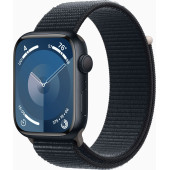 Смарт-часы Apple Watch Series 9 A2980 45мм OLED корп.темная ночь Sport Loop рем.темная ночь разм.брасл.:145-220мм (MR9A3ZP/A)