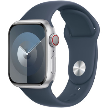 Смарт-часы Apple Watch SE 2023 A2722 40мм OLED корп.серебристый Sport Band рем.синий разм.брасл.:150-200мм (MRE23LL/A) -1