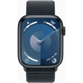 Смарт-часы Apple Watch Series 9 A2980 45мм OLED корп.темная ночь Sport Loop рем.темная ночь разм.брасл.:145-220мм (MR9C3LL/A)