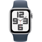 Смарт-часы Apple Watch SE 2023 A2722 40мм OLED корп.серебристый Sport Band рем.синий разм.брасл.:130-180мм (MRE13LL/A)