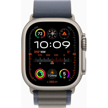 Смарт-часы Apple Watch Ultra 2 A2986 49мм OLED корп.титан Alpine loop рем.синий разм.брасл.:145-190мм (MREP3LL/A) -1